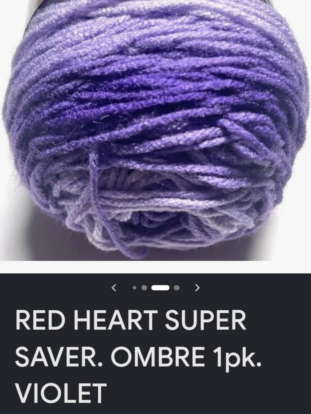RED HEART Super Saver Ombre Yarn - Purple 10oz